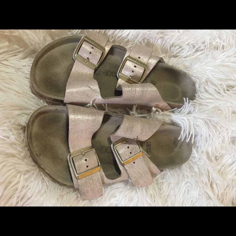 Birkenstock Arizona blush rose metallic 6